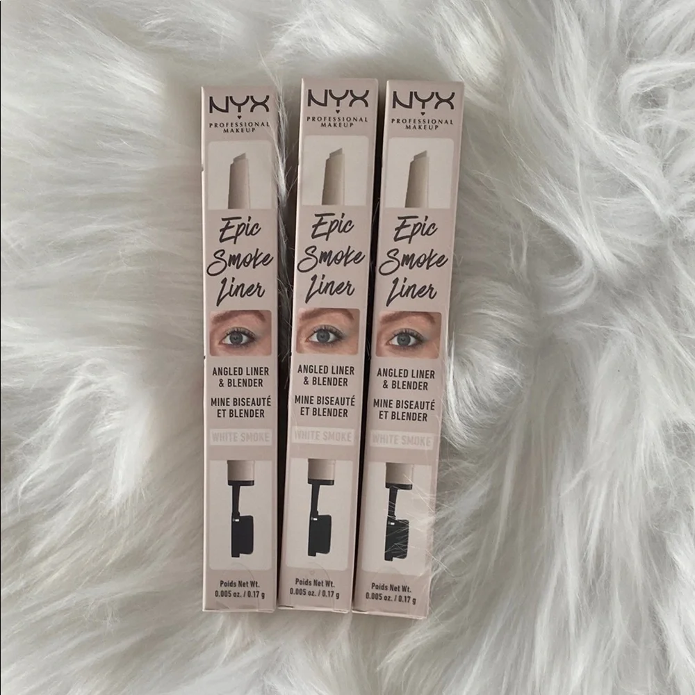NYX Epic Smoke Liner in White new 3 pack